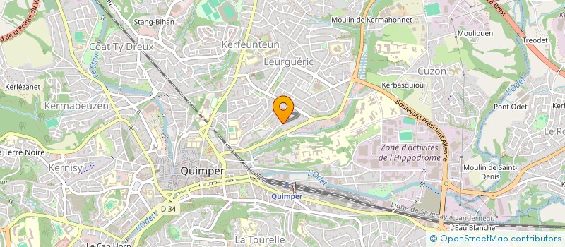 localisation de l'entreprise ASS MEDECINE TRAVAIL BATIMENT à QUIMPER