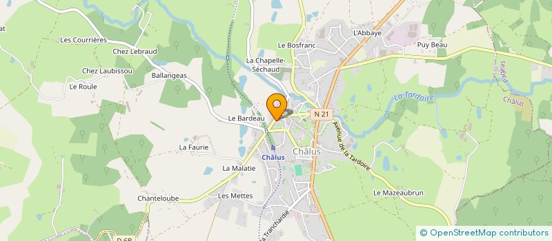 localisation de l'entreprise ASS MEDECINS PHARMACIENS INFIRMIERS SAPEURS POMPIERS DE LA HAUTE VIENNE à CHALUS