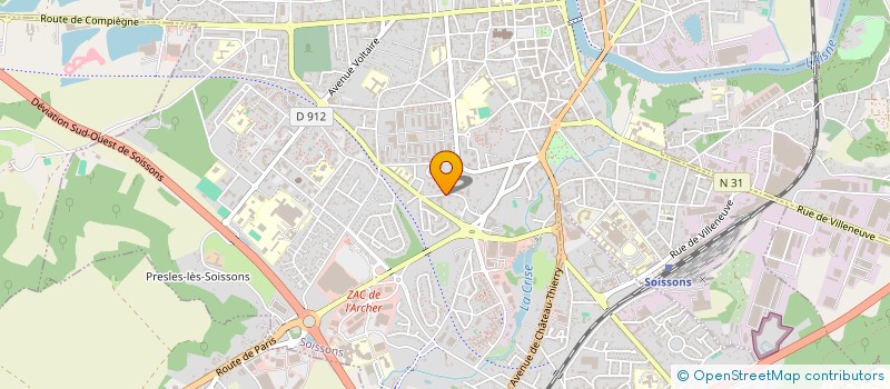 localisation de l'entreprise ASS MEDICO SOCIALE ANNE MORGAN à SOISSONS