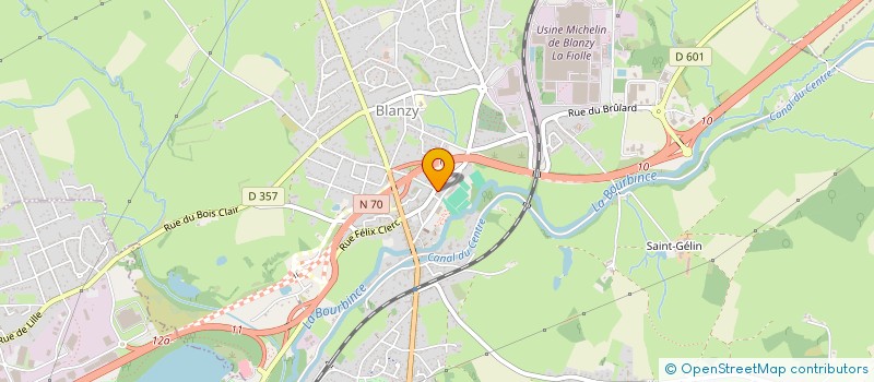 localisation de l'entreprise ASS. MEMORIAL S. & L. MORTS FRANCE...  BLANZY