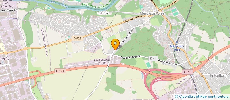 localisation de l'entreprise ASS MERISIENNE DE MODELISME FERROVIAIRE  MERY-SUR-OISE