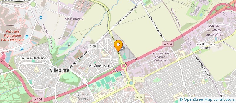 localisation de l'entreprise ASS MESS PERSONNEL MAISON ARRET 93 à VILLEPINTE