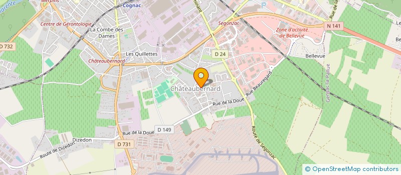 localisation de l'entreprise ASS MILLE VOLTES à CHATEAUBERNARD