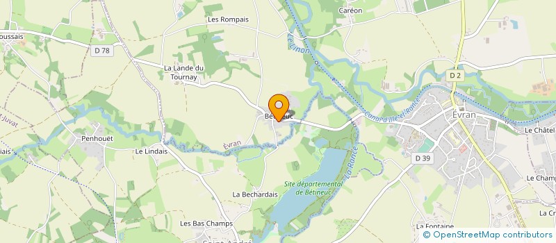localisation de l'entreprise ASS MINI BATEAUX à EVRAN