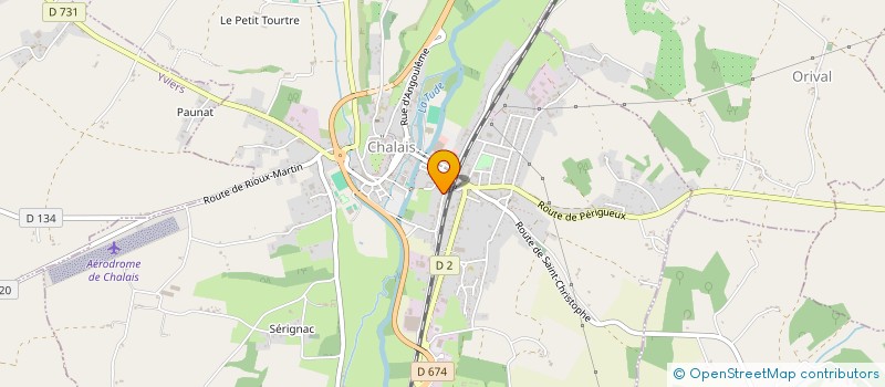 localisation de l'entreprise ASS MISE EN VALEUR FORETS SUD CHARENTE à CHALAIS