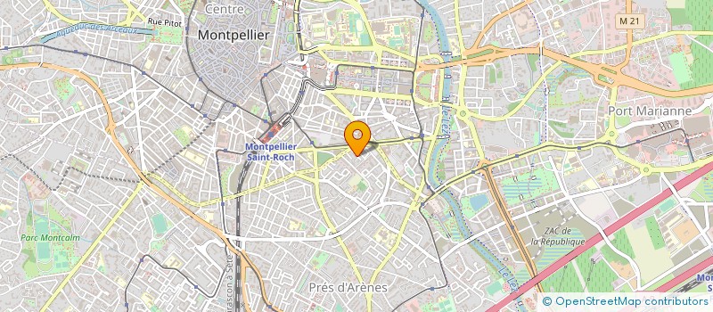 localisation de l'entreprise ASS MISSION EVANGELIQUE à MONTPELLIER
