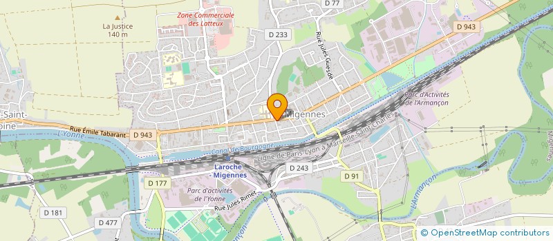 localisation de l'entreprise ASS MJC à MIGENNES