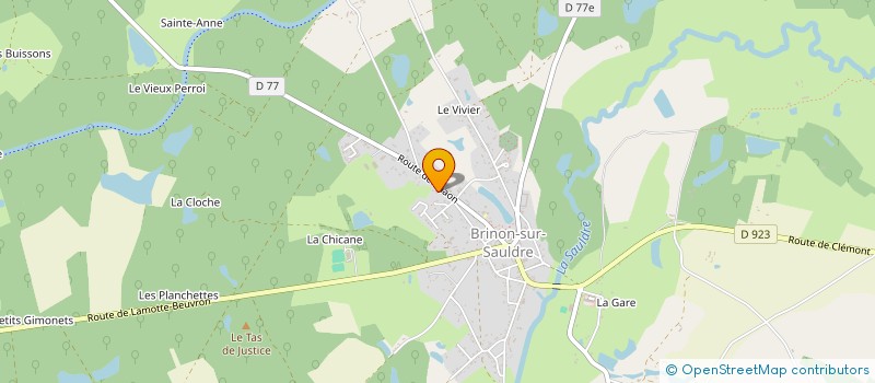 localisation de l'entreprise ASS MODERN JAZZ BRINON-CLEMONT  BRINON-SUR-SAULDRE