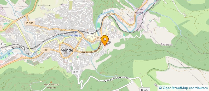 localisation de l'entreprise ASS MONITEURS NATION SECOURISME LOZERE à MENDE