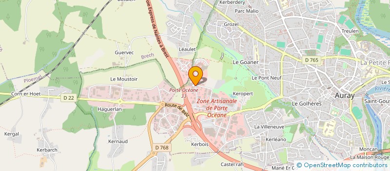 localisation de l'entreprise ASS MONITEURS SAPEURS POMPIERS D AURAY à AURAY