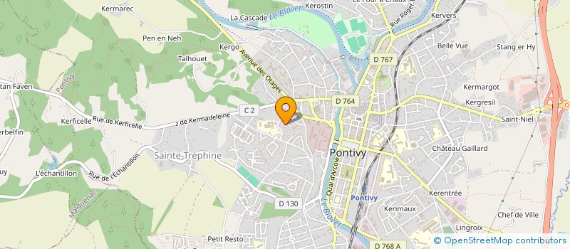 localisation de l'entreprise ASS MONITEURS SECOURISTE CTRE BRETAGNE  PONTIVY