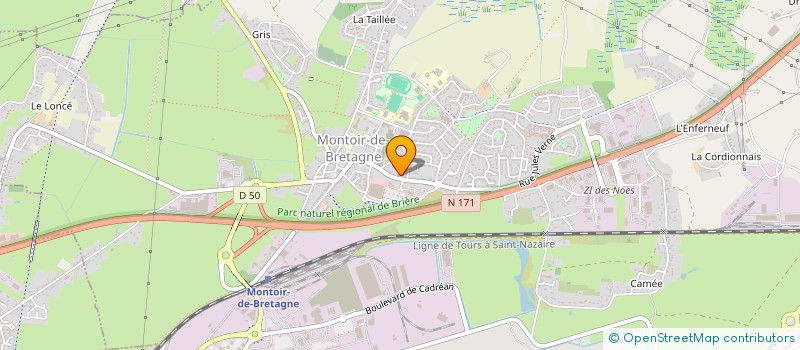 localisation de l'entreprise ASS MONTOIRINE GYMNASTIQUE D'ENTRETIEN  MONTOIR-DE-BRETAGNE