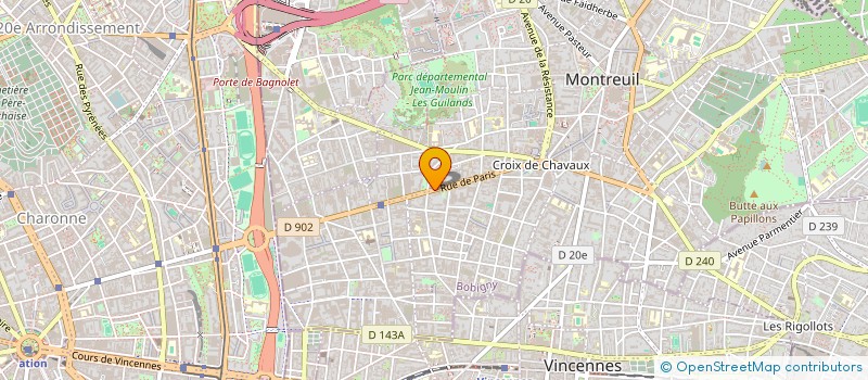 localisation de l'entreprise ASS MONTREUIL D'INSERTION PROFESSION  MONTREUIL