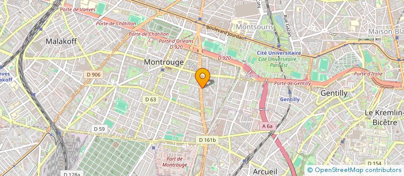 localisation de l'entreprise ASS MONTROUGIENNE DE VOVINAM VIET VO DAO  MONTROUGE