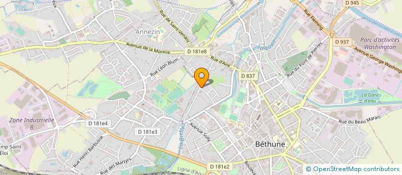 localisation de l'entreprise ASS MORICE MORLIGHEM ROUSSEAU  BETHUNE