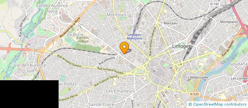 localisation de l'entreprise ASS MOUVEM ELUS PROGRESSISTES LIMOUSIN à LIMOGES