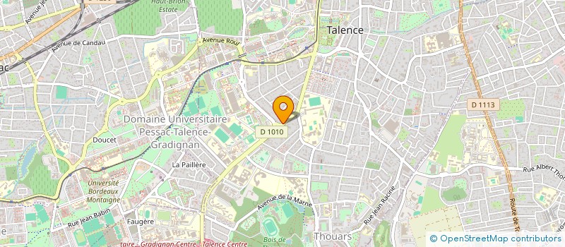 localisation de l'entreprise ASS MOUVEMENT UNIV IUP GEII BORDEAUX I  TALENCE