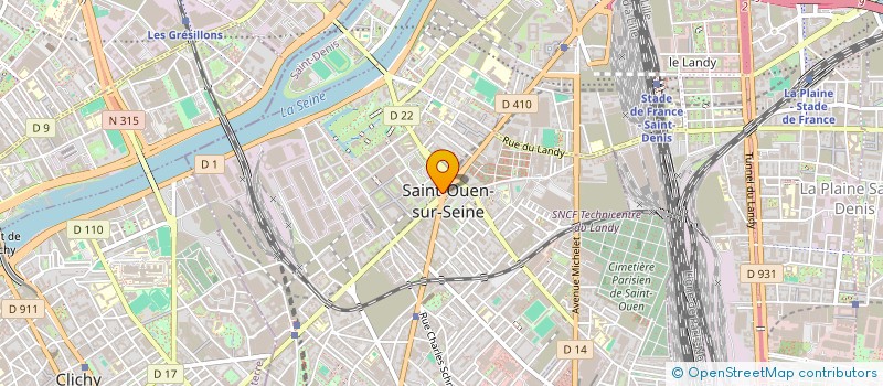 localisation de l'entreprise ASS MUNICIPAL SPORTS ST OUEN à SAINT-OUEN-SUR-SEINE