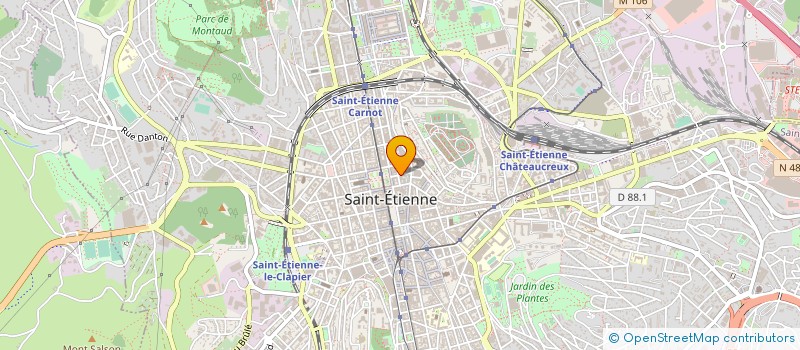 localisation de l'entreprise ASS MUNICIPALE POUR L'EMPLOI  SAINT-ETIENNE