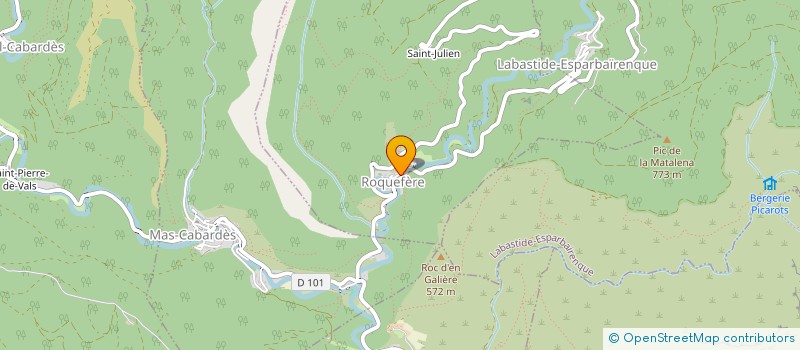 localisation de l'entreprise ASS MUSIQUE ET CULTURE EN CABARDES  ROQUEFERE