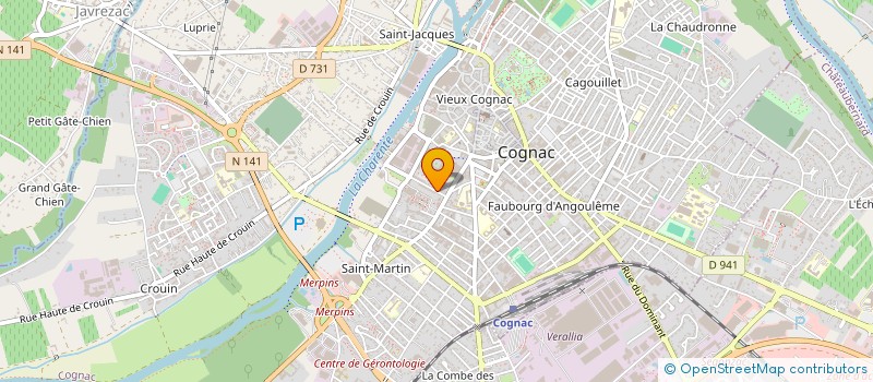 localisation de l'entreprise ASS NADYDANSE à COGNAC