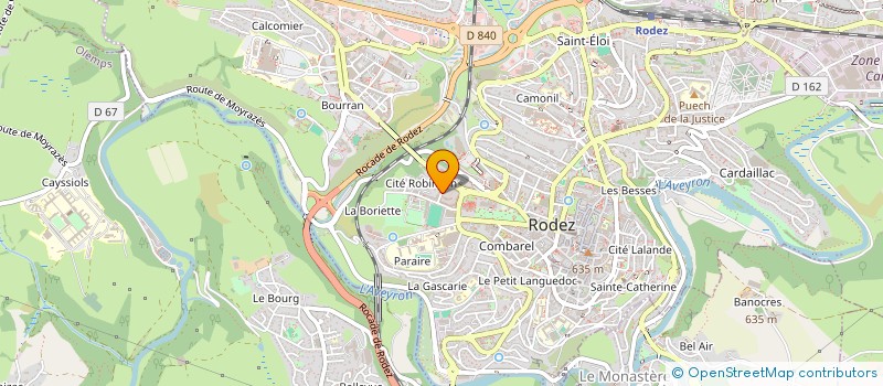 localisation de l'entreprise ASS NAT AIDE AUX ENFANTS HOSPITALISES à RODEZ