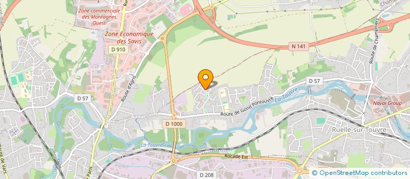 localisation de l'entreprise ASS NAT CHEMIN ANC RESIST PRISON  VICTIMES GUERRE  RUELLE-SUR-TOUVRE