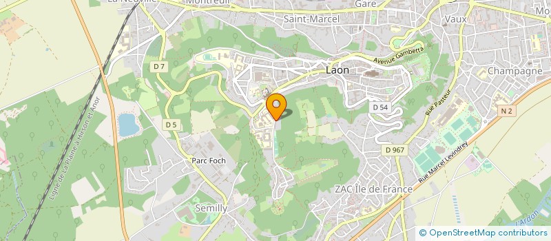 localisation de l'entreprise ASS NAT DIR CTRE DEP DE DOCUMENT PEDAGOG  LAON