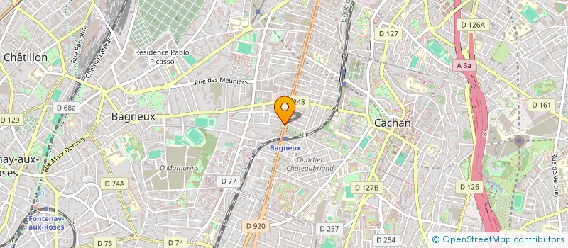 localisation de l'entreprise ASS NAT GEST FOND INSERT PROFES HANDICAP à BAGNEUX
