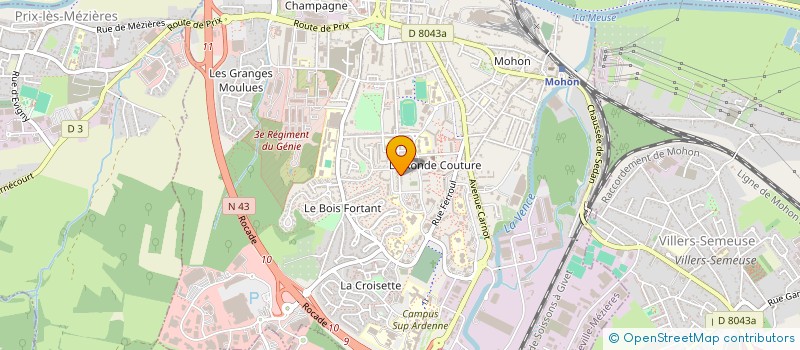 localisation de l'entreprise ASS NATIONAL PETANQUE VILLE CHARLEVILLE MEZIERES  CHARLEVILLE-MEZIERES