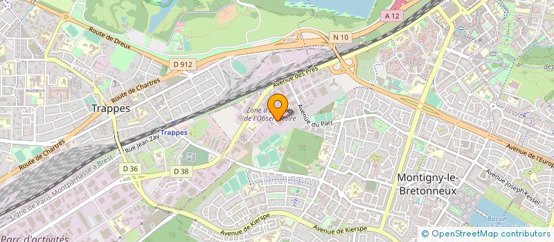 localisation de l'entreprise ASS  NATIONALE DES RETRAITES DES PTT  MONTIGNY-LE-BRETONNEUX