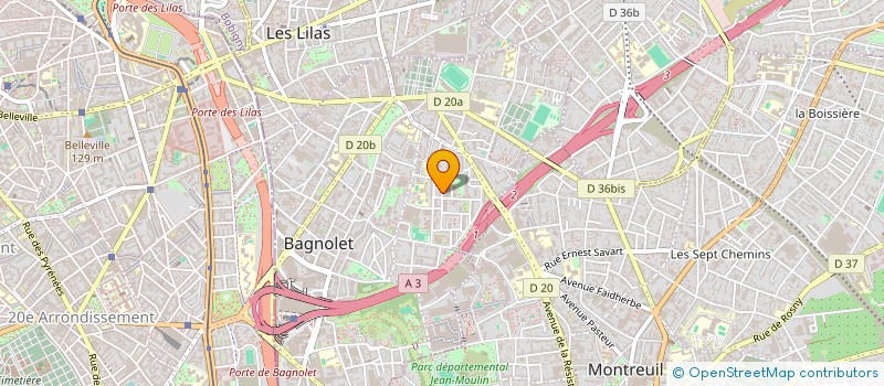 localisation de l'entreprise ASS NATIONALE DES TRAVAILLEURS SOCIAUX à BAGNOLET