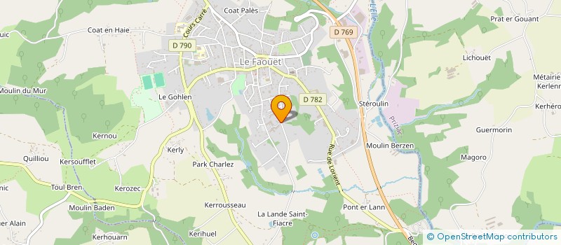 localisation de l'entreprise ASS NATIONALE INFIRMIERES DES HOPITAUX  LE FAOUET