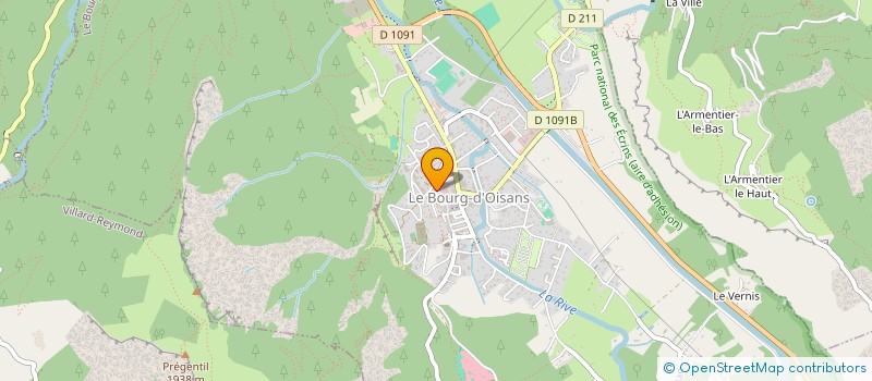 localisation de l'entreprise ASS NATURE MINERAL TRADIT POPUL OISANS  LE BOURG-D'OISANS