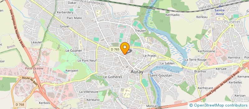 localisation de l'entreprise ASS  NAUTISME EN MORBIHAN à AURAY