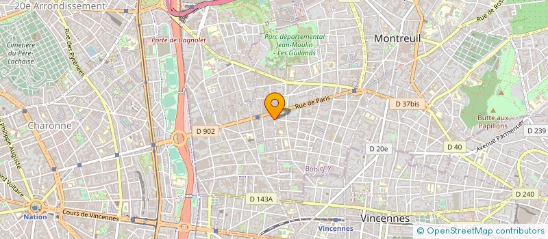 localisation de l'entreprise ASS NOUS LES JEUNES à MONTREUIL