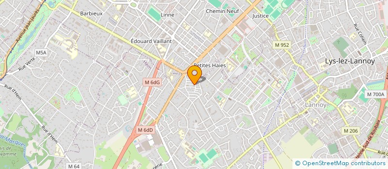 localisation de l'entreprise ASS NOUVELLE CENTRE SOCIAL TROIS BAUDETS à HEM