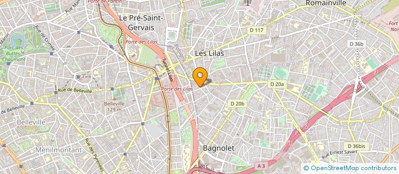 localisation de l'entreprise ASS NOVA PISTA à LES LILAS