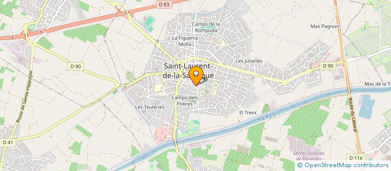 localisation de l'entreprise ASS OBJECTIF SOLEIL  SAINT-LAURENT-DE-LA-SALANQUE