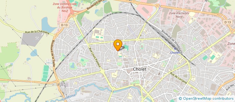 localisation de l'entreprise ASS OEUVRES SOCIALES QUARTIER RAMBOURG à CHOLET