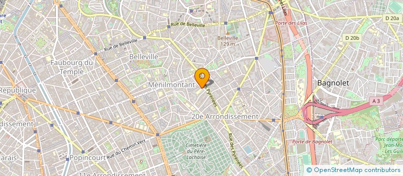 localisation de l'entreprise ASS OGEC NOTRE DAME DE LA CROIX à PARIS