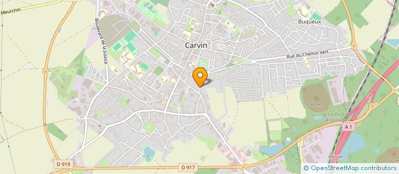 localisation de l'entreprise ASS OLYMPIQUE BASKET CARVIN  CARVIN