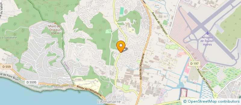 localisation de l'entreprise ASS OLYMPIQUE CLUB DE COSTEBELLE  HYERES