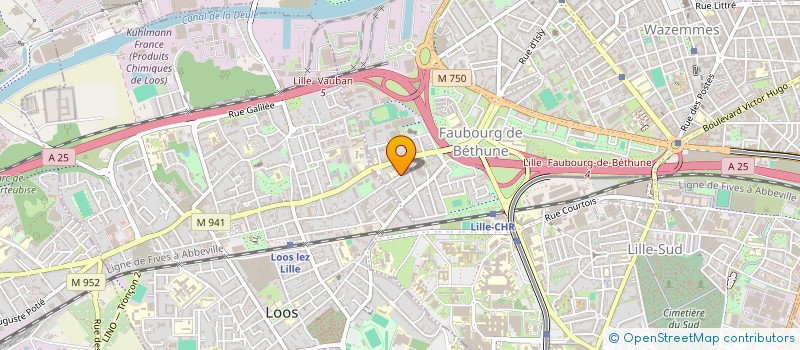 localisation de l'entreprise ASS OLYMPIQUE SAINT JOSEPH à LILLE