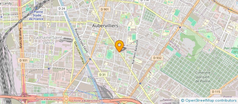 localisation de l'entreprise ASS OMJA SECTEUR EMPLOI ET FORMATION à AUBERVILLIERS
