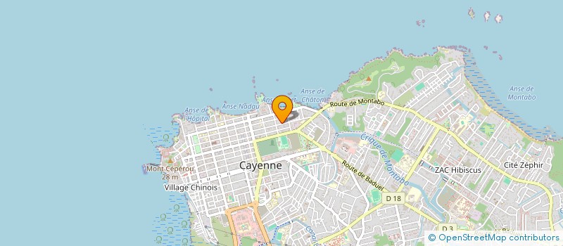 localisation de l'entreprise ASS ONCO GUYANE  CAYENNE