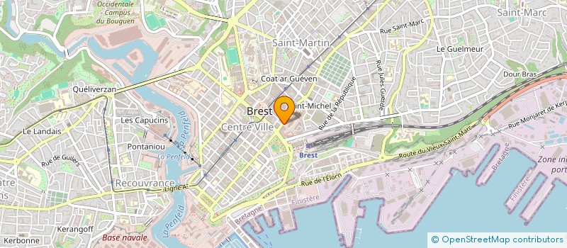 localisation de l'entreprise ASS ONZIEME SECTION MEDAILLES MILITAIRES à BREST