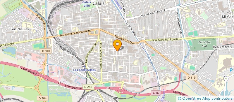 localisation de l'entreprise ASS OPERES & MALADES CARDIAQUES CALAIS à CALAIS