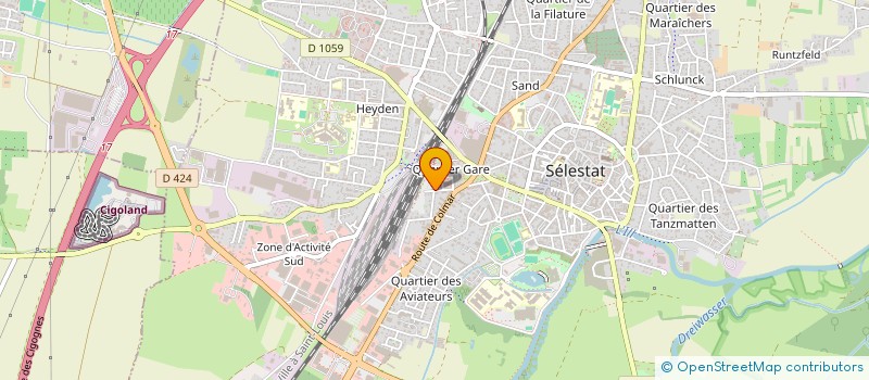 localisation de l'entreprise ASS ORGANISMES HLM REGION ALSACE  SELESTAT