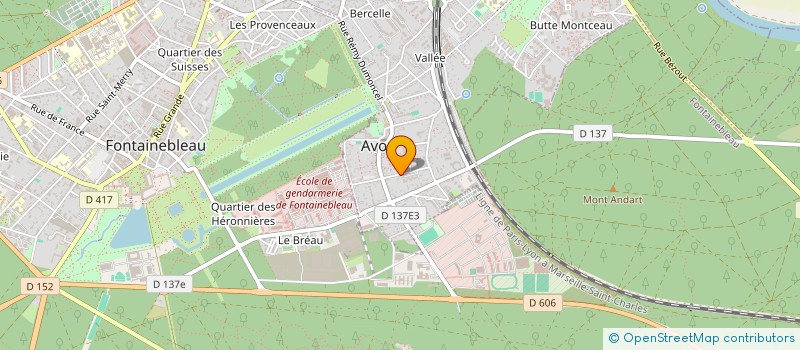 localisation de l'entreprise ASS OUTREMER ATELIER ARTS PLASTIQUES  AVON